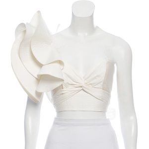 Johanna Ortiz One Shoulder Ruffle Top